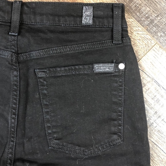 7 For All Mankind Black Skinny Jeans Pants Denim ((size 24)) - Picture 3 of 8